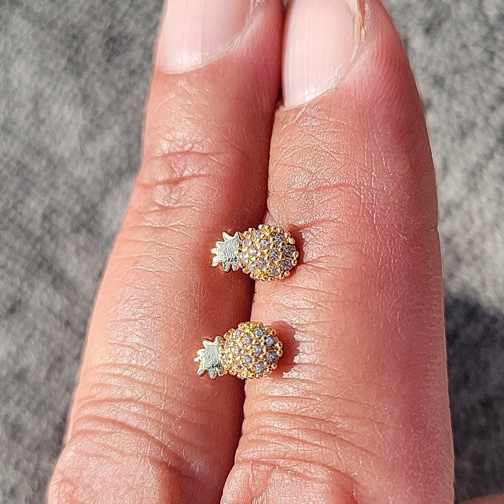 New Lauren Conrad CZ Pineapple Earrings!